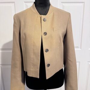 ZARA Women's beige Cropped Jacket blazer NEW